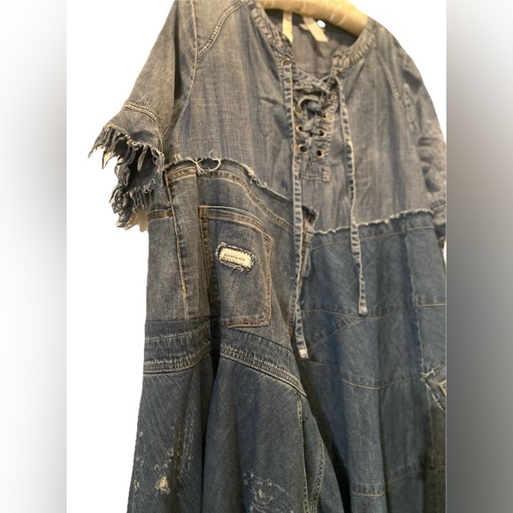Patchwork Denim Dress - Picture 2 of 8